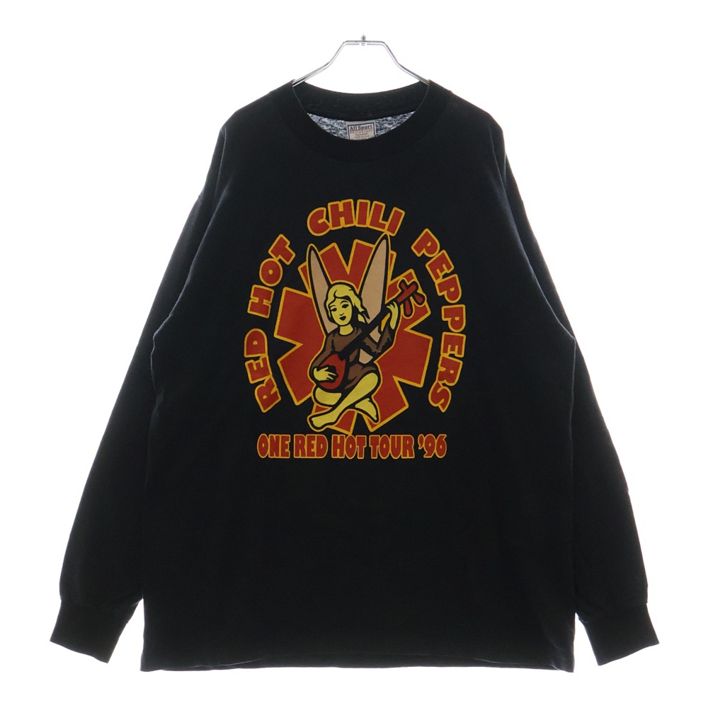 90S VINTAGE RED HOT CHILI PEPPERS ONE HOT MINUTES 1996 WITH SILVERCHAIR レッドホットチリペッパーズ 長袖 プリントTシャツ カットソー ブラック Bランク