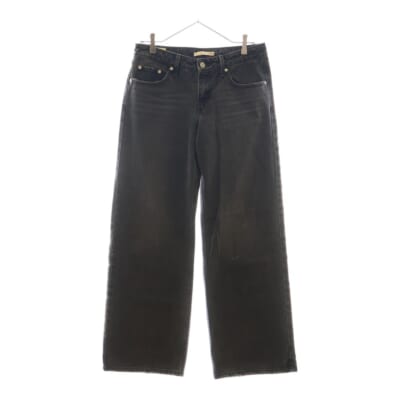 LOW LOOSE JEANS ストレートデニムパンツ ワイドパンツ ブラック PC9-A5566-0000 Bランク