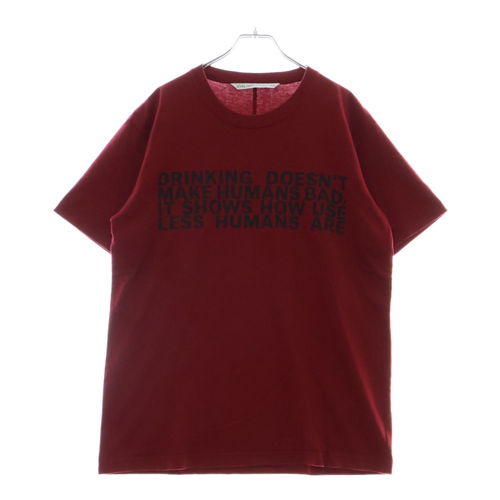 20AW グラフィックプリント クルーネック半袖Tシャツ カットソー レッド 5B011-0320-23 Bランク