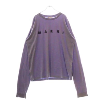 ロゴプリント ロングスリーブカットソー 長袖Tシャツ ブルー HUMU0169P0 Bランク