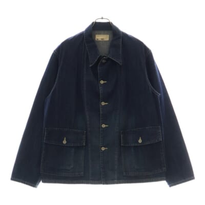 US ARMY ユーエスアーミーボタン デニムカバーオール 大戦モデル ジャケット インディゴ Bランク