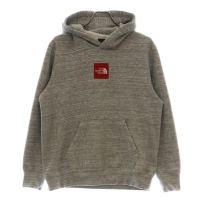 HEATHER LOGO HOODIE ヘザーロゴ フーディ コットン プルオーバー 長袖 パーカー グレー NT11601R Bランク