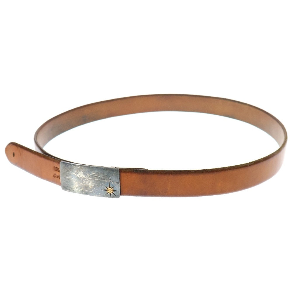 ゴローズ　美品　3センチ固定式バックルベルト　サドル goro's - ゴローズ 美品 3センチ固定式バックルベルト サドルの通販 by