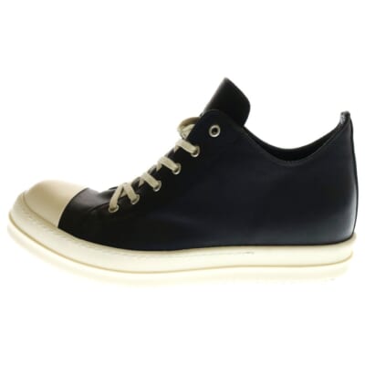 24SS LOW SNEAKS ラモーンズ レザーローカットスニーカー ブラック RU01D3891 LOO Aランク