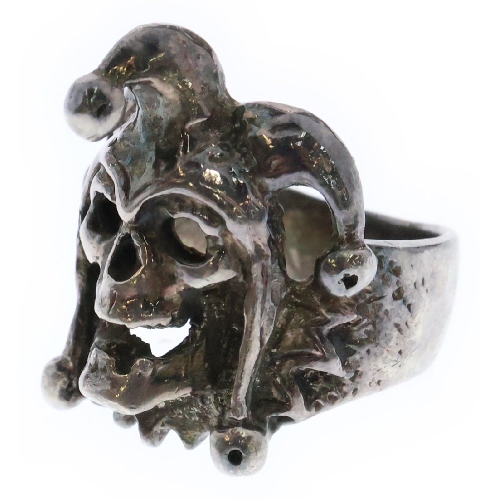 ジョーカー スカルモチーフ リング 指輪 シルバー Bランク