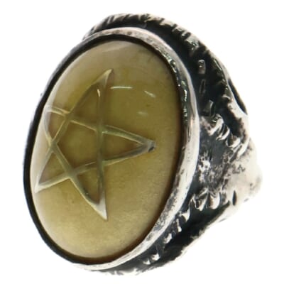 Angel Heart Ring エンジェルハート ゴールドスター バルティックアンバー リング 指輪 13号 イエロー/シルバー Bランク