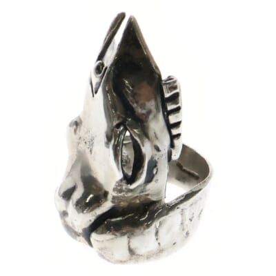 Steer Skull Ring スティア スカル リング 指輪 17.5号 シルバー Bランク