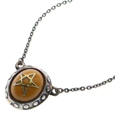 Angel Heart Necklace エンジェルハート ゴールドスター ネックレス ペンダント イエロー/シルバー Bランク