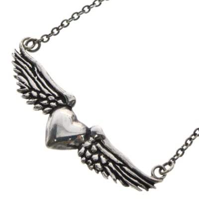 Flying Heart Necklace フライング ハート ネックレス シルバー Bランク