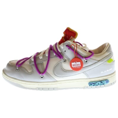 ×OFF-WHITE DUNK LOW THE 50 Collection Lot 19 オフホワイト ダンクロー ローカットスニーカー グレー/ホワイト US10/28cm DM1602-101 Bランク
