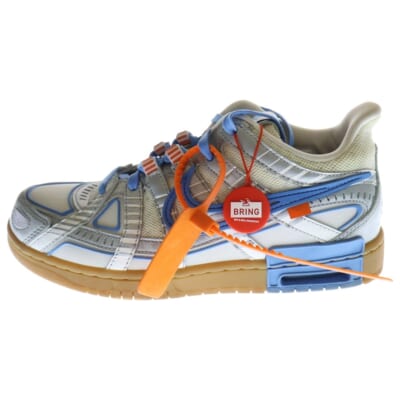 ×OFF-WHITE AIR RUBBER DUNK オフホワイト エアラバー ダンク ローカットスニーカー ブルー/シルバー US8/26cm CU6015-100 Bランク