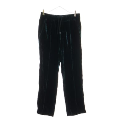 22AW Drawstring Trousers ベロア ドローストリング トラウザー パンツ ネイビー OVER47 734J42 Bランク