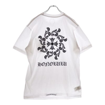 HONOLULU限定 BACK PLUS TEE フロント ホースシュー プリント クルーネック 半袖Tシャツ ホワイト Sランク
