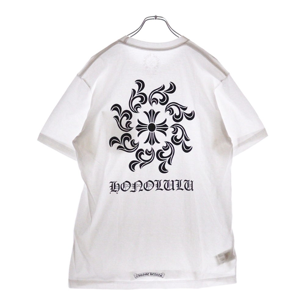 HONOLULU限定 BACK PLUS TEE フロント ホースシュー プリント クルーネック 半袖Tシャツ ホワイト Sランク
