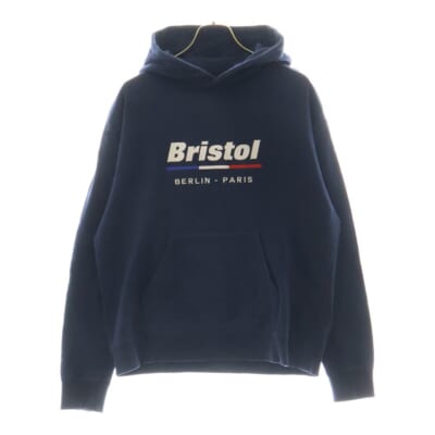 24SS TOUR LOGO SWEAT HOODIE ツアーロゴ スウェット プルオーバーフーディー パーカー ネイビー FCRB-240070 Bランク