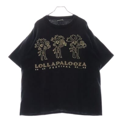 90S VINTAGE LOLLAPALOOZA 1991 JANE'S ADDICTION BUTTHOLE SURFERS NIN FESTIVAL BROCKUM ヴィンテージ USA製 ロラパルーザ 両面プリント フェス 半袖Tシャツ Bランク