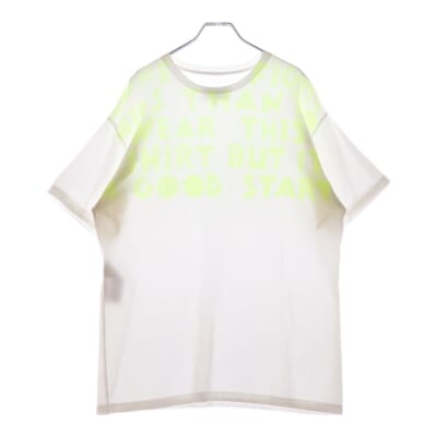 19SS AIDS エイズT チャリティ クルーネック 半袖Tシャツ カットソー ホワイト レディース S51GC0427 S22816 Bランク