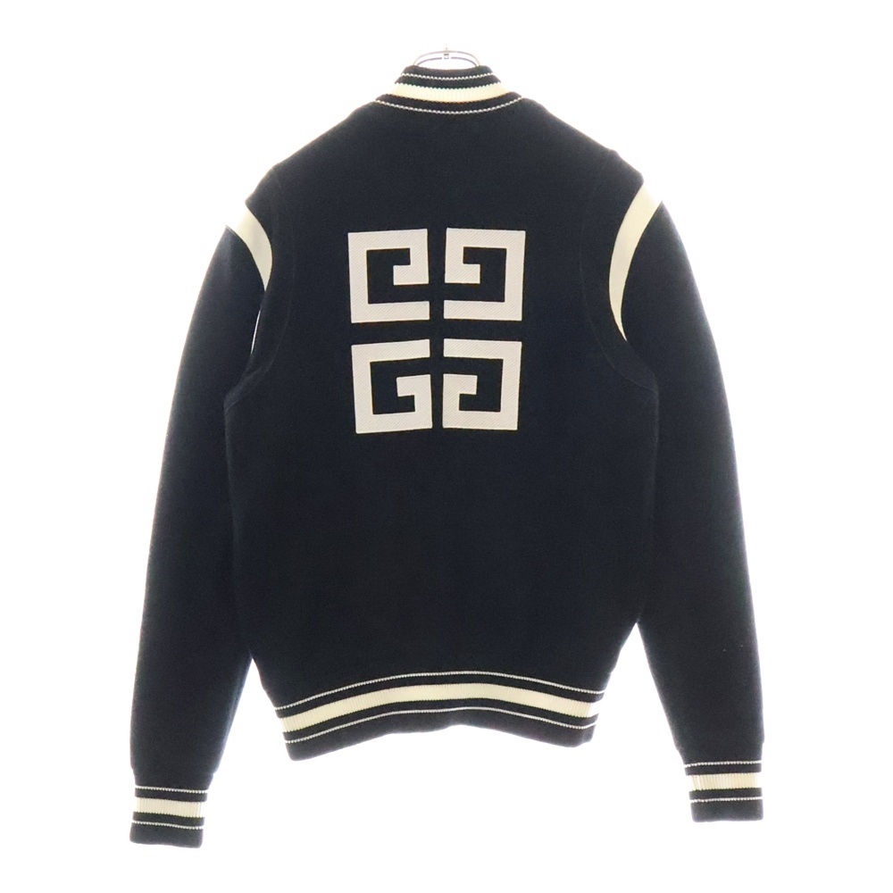 4G ロゴ ニット ブルゾン ボタンダウン テディジャケット ブラック BW003B4Z32 Bランク
