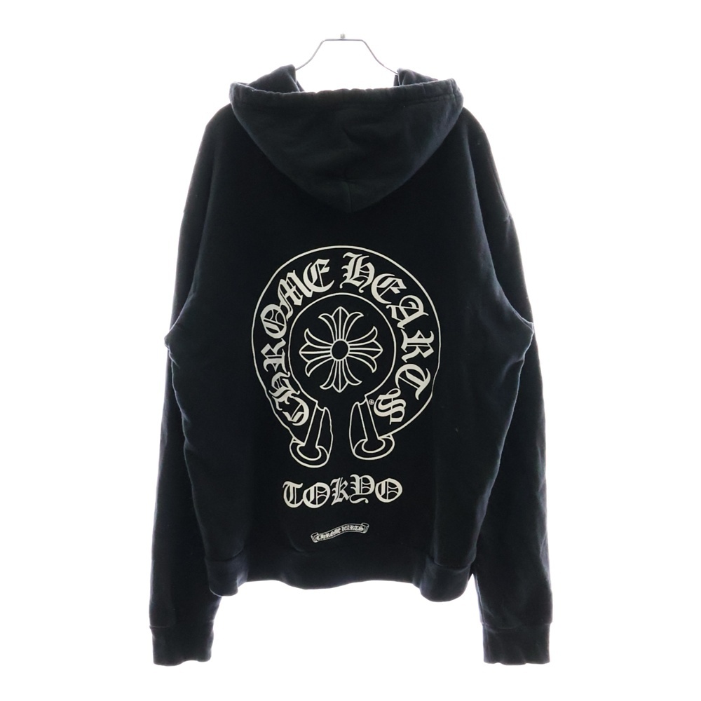 SWTSHRT PLVR 東京限定 ホースシューバックプリント プルオーバー スウェット パーカー ブラック Bランク