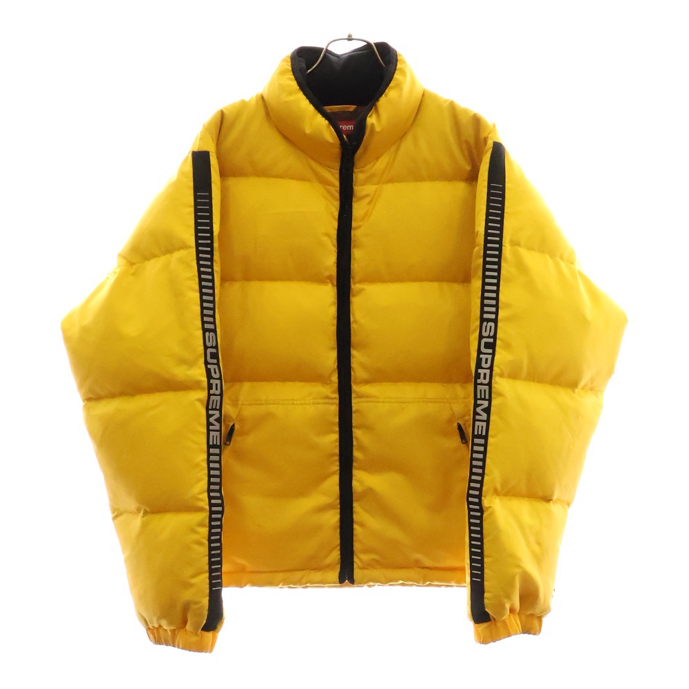 17AW Reflective Sleeve Logo Puffy Jacket リフレクティブ スリーブ ロゴ ジップアップ パフィー ジャケット イエロー Bランク