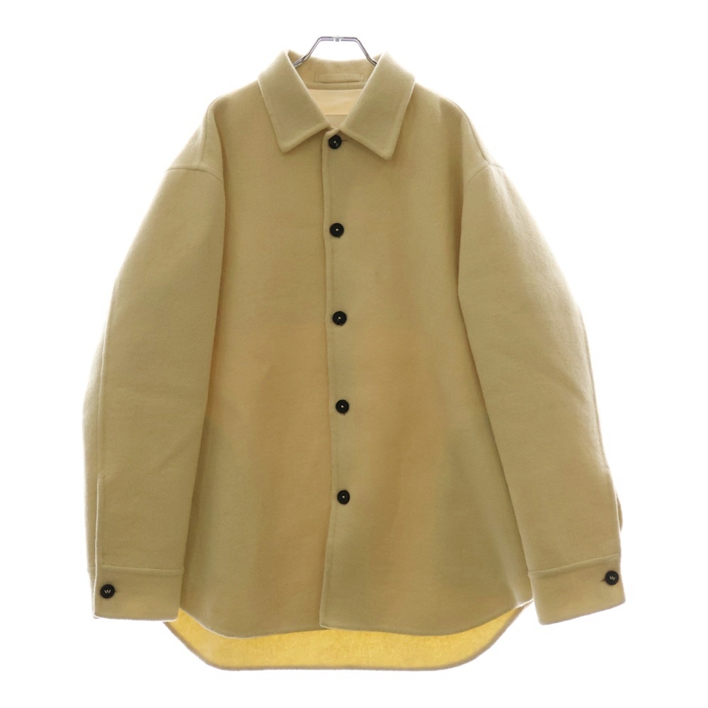 23AW ウール オーバーサイズ ロングスリーブ 長袖シャツ ジャケット オフホワイト J23BN0006 J40020 Bランク