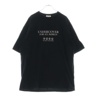 ロゴプリントクルーネック半袖Tシャツ ブラック UP1D4804 Bランク