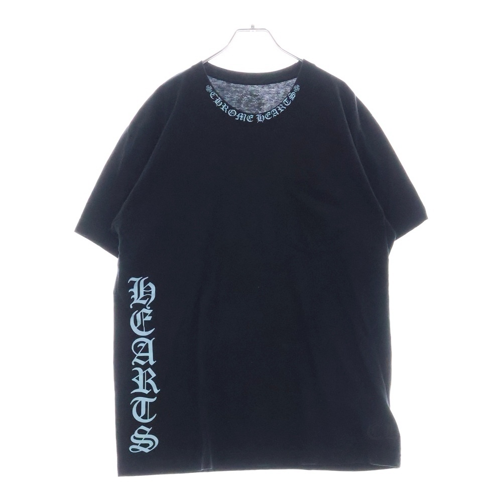 CH T-SHRT サイド ネックロゴ半袖Tシャツ カットソー ブラック Aランク