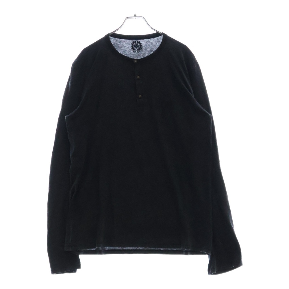 CH CRS CHクロス ヘンリーネック 長袖Tシャツ ロンT チャコールグレー Bランク