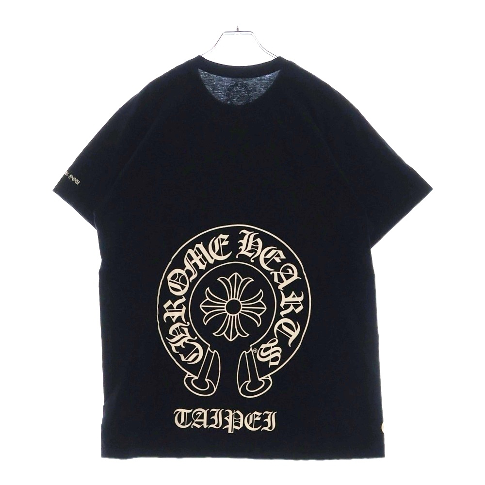 CH T-SHRT LTD 台北限定バックホースシュープリントTシャツ ブラック Aランク