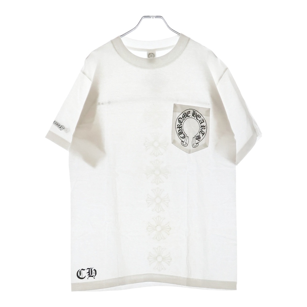 Horseshoe Pocket Tee ホースシューポケット バックCHプラス 半袖Tシャツ ホワイト Bランク