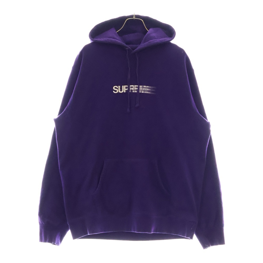 20SS Motion Logo Hooded Sweatshirt モーション ロゴ フーデッド スウェット シャツ プルオーバーパーカー パープル Bランク