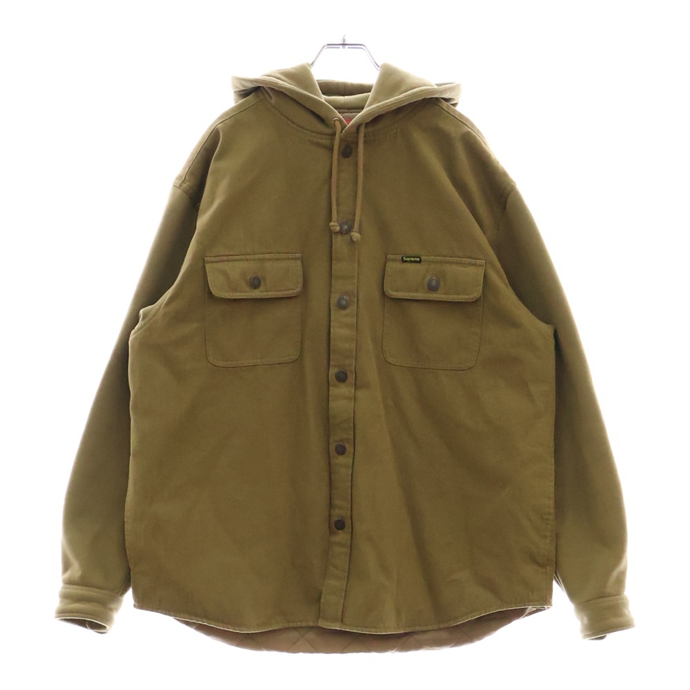 22AW Fleece Hooded Denim Shirt フリース フーデッド デニム シャツ ジャケット ブラウン Bランク