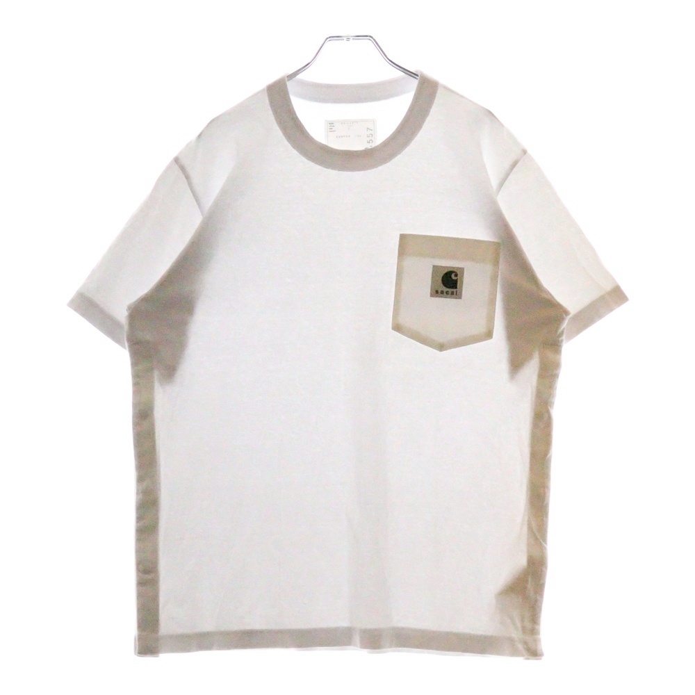 23AW ×Carhartt WIP T-shirt カーハート ポケットTシャツ ホワイト 23-0557S Bランク