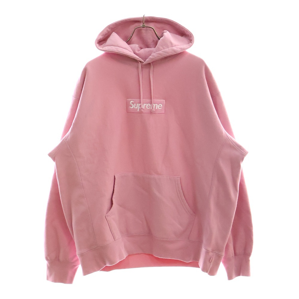 21AW Box Logo Hooded Sweatshirt ボックスロゴ スウェット プルオーバーパーカー ピンク Bランク