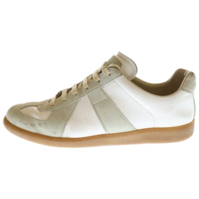 REPLICA GARMAN TRAINER レプリカ ジャーマン トレーナー レザー ローカットスニーカー ホワイト S57WS0236 Bランク