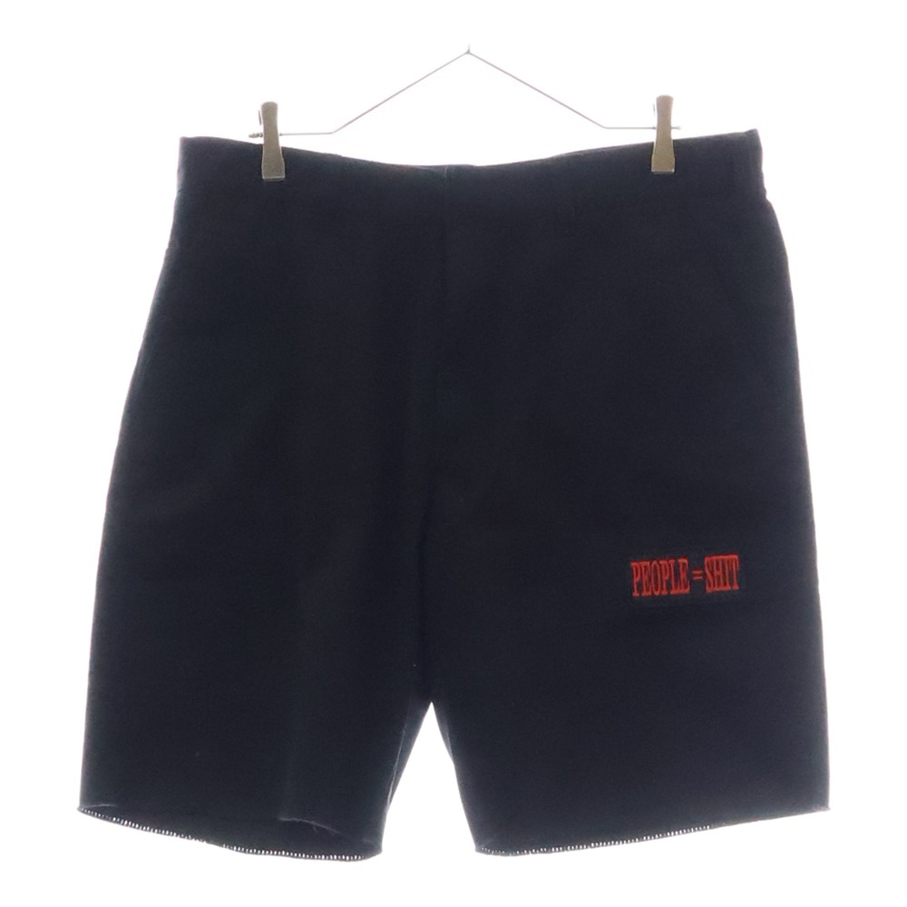 18SS People = Shit Work Short ワッペン ワークショーツ ブラック ショートパンツ Bランク