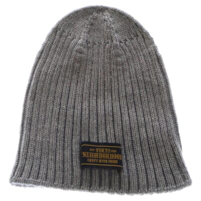 Military Beanie ミリタリー ビーニー ニットキャップ 帽子 グレー Aランク