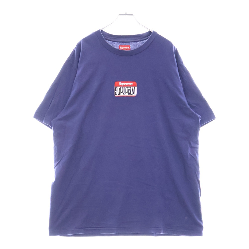 21AW Gonz Nametag S/S Top ゴンズ ネームタグ ロゴ クルーネック 半袖Tシャツ カットソー パープル Bランク