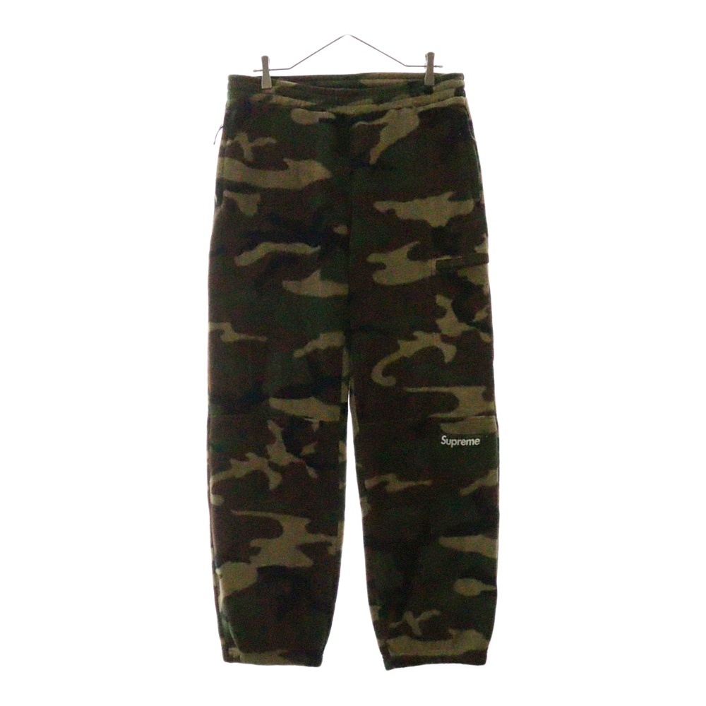 シュプリーム　ナイロン　トラックパンツ　迷彩　カモフラ　ジョガーパンツ シュプリーム 22AW Polartec Pant Camo ポーラーテック フリース