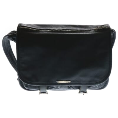 SHOULDER BAG-SM ガンスリンガーストラップレザーショルダーバッグ ブラック/シルバー Bランク