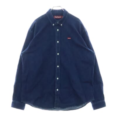 24AW Small Box Shirt Rinsed Denim スモールボックスロゴ デニム 長袖シャツ インディゴ Aランク