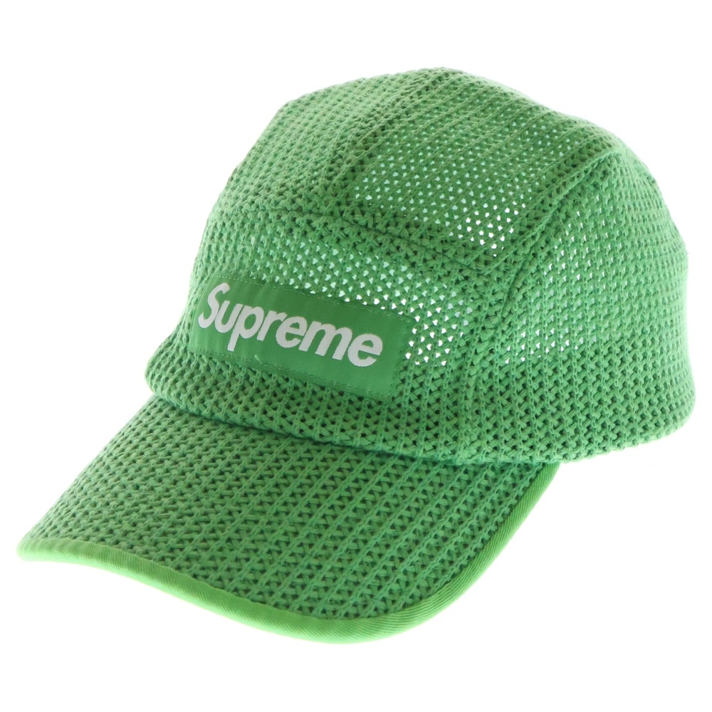 21SS String Camp Cap ストリング ボックスロゴ キャンプキャップ 帽子 グリーン Aランク
