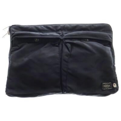 ×A BATHING APE Clutch Bag アベイシングエイプ クラッチバッグ ブラック Bランク