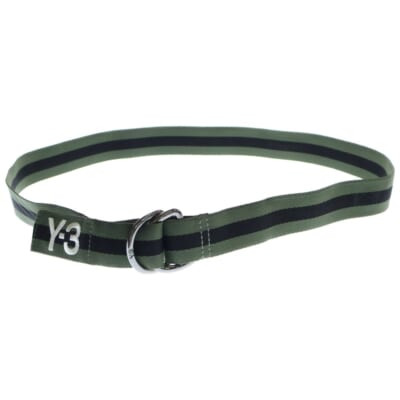 RING BELT ロゴプリント Dリング ベルト グリーン Bランク