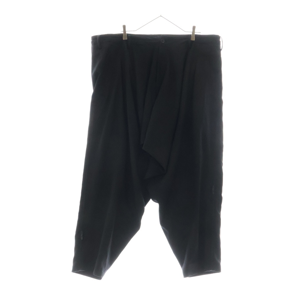 23AW GABARDINE Y-SIDE GUSSET DRAPED PANTS 脇マチ付ドレープP ブラック HJ-P22-100 Aランク