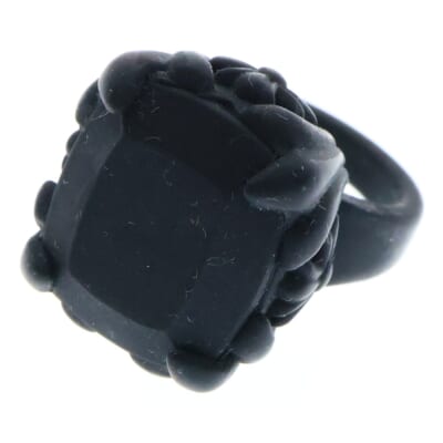 COCK&TAIL PLSTC RING ラバー カクテルリング ブラック Bランク
