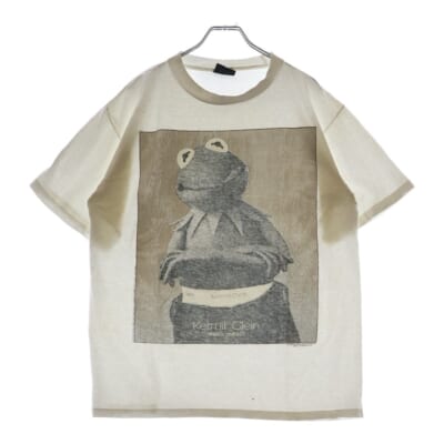 90S VINTAGE Kermit Clein ヴィンテージ カーミット クライン フォトプリント クルーネック 半袖Tシャツ カットソー ホワイト Cランク