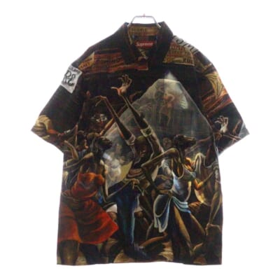 25SS ×Ernie Barnes Dance S/S Shirt アーニーバーンズ ダンス グラフィック 総柄 レーヨン 半袖シャツ マルチ Sランク