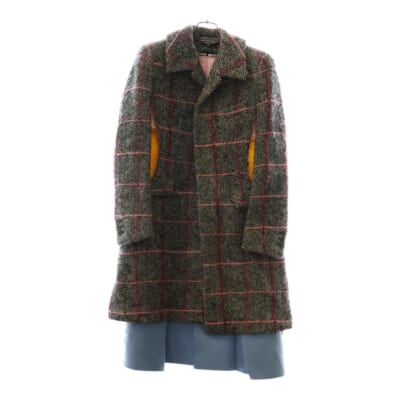 22AW カラーブロックパネル ウール チェスターコート マルチ PJ-J005 AD2022 Bランク