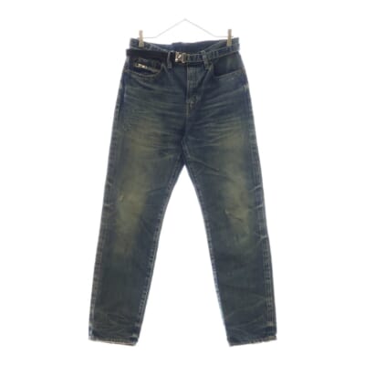 24AW ×BEYONDEXX Denim Pants ビヨンデックス ベルト付き デニムパンツ インディゴ 24-03522M Bランク
